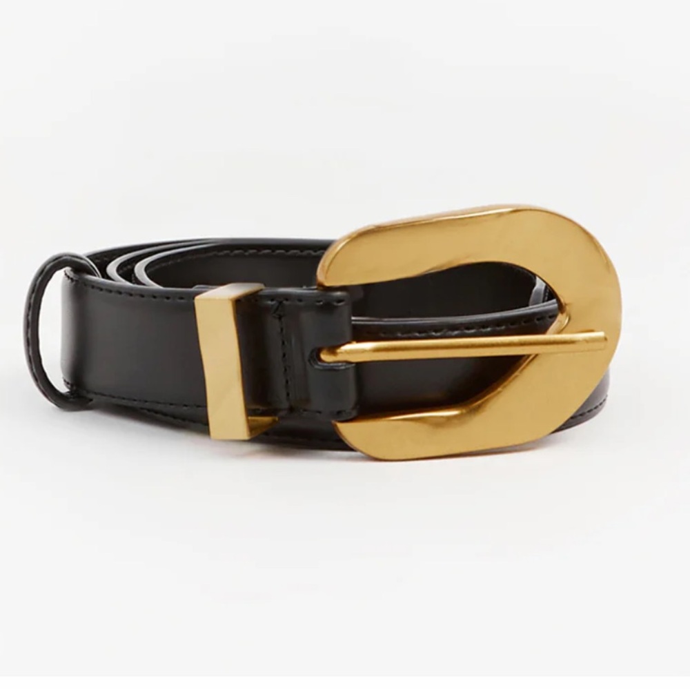 DISSH ALBURY BLACK LEATHER BELT